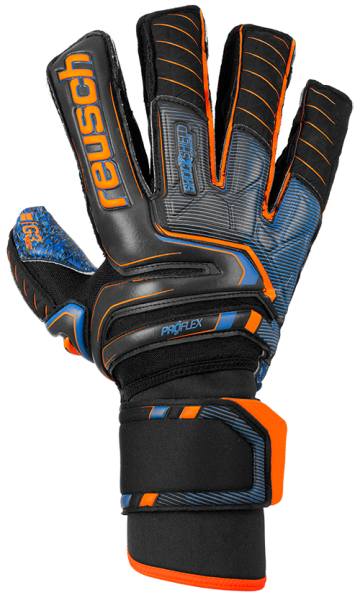 Reusch Attrakt G3 Fusion Ortho-Tec Goaliator 5070991 7083 black blue orange front